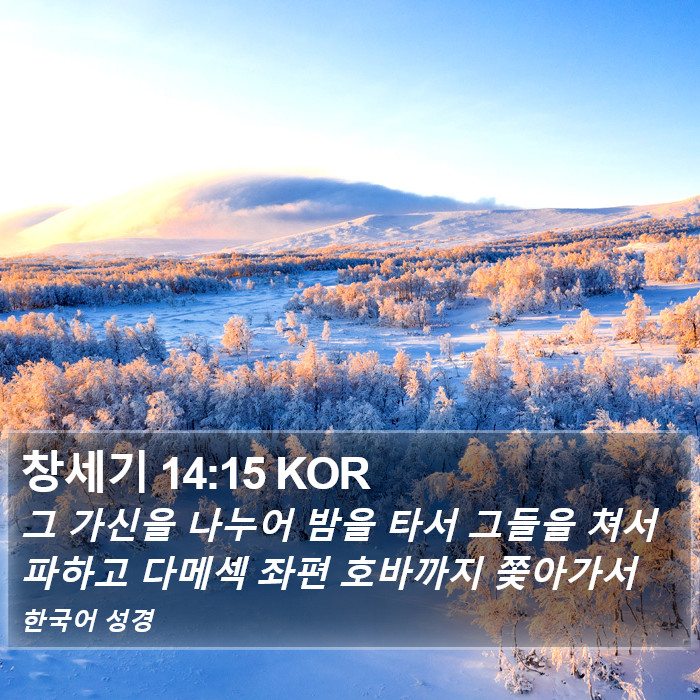 창세기 14:15 KOR Bible Study