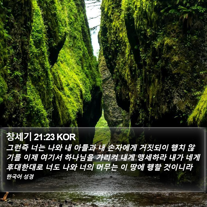 창세기 21:23 KOR Bible Study