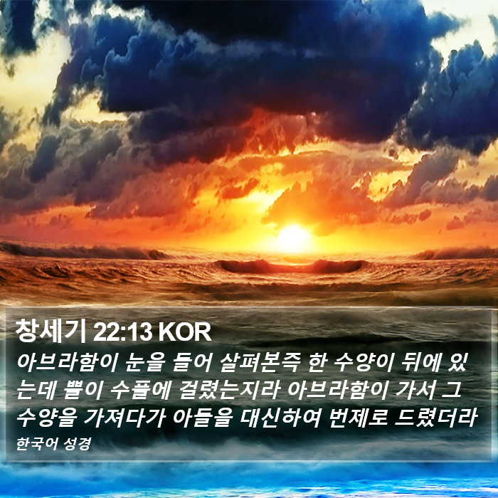 창세기 22:13 KOR Bible Study