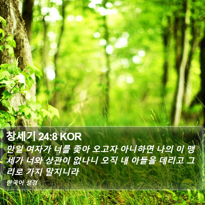 창세기 24:8 KOR Bible Study