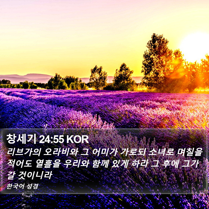 창세기 24:55 KOR Bible Study
