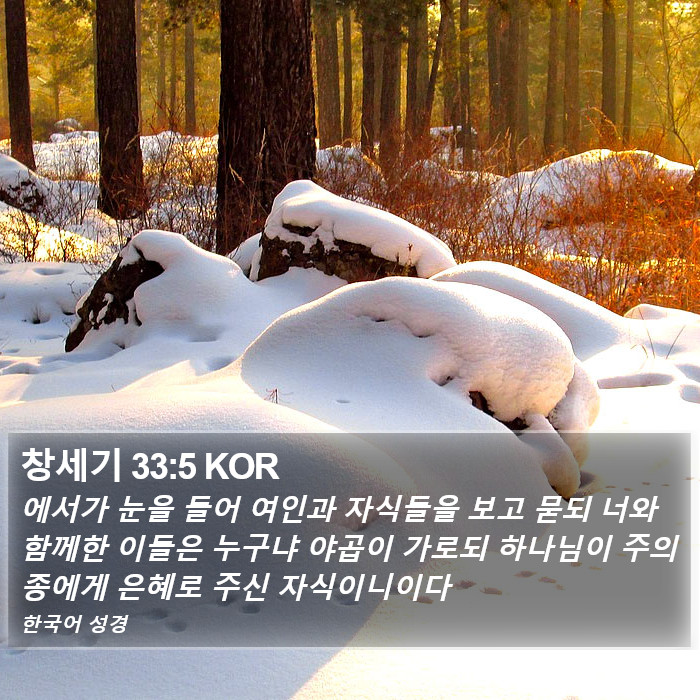 창세기 33:5 KOR Bible Study