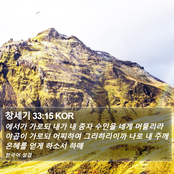 창세기 33:15 KOR Bible Study