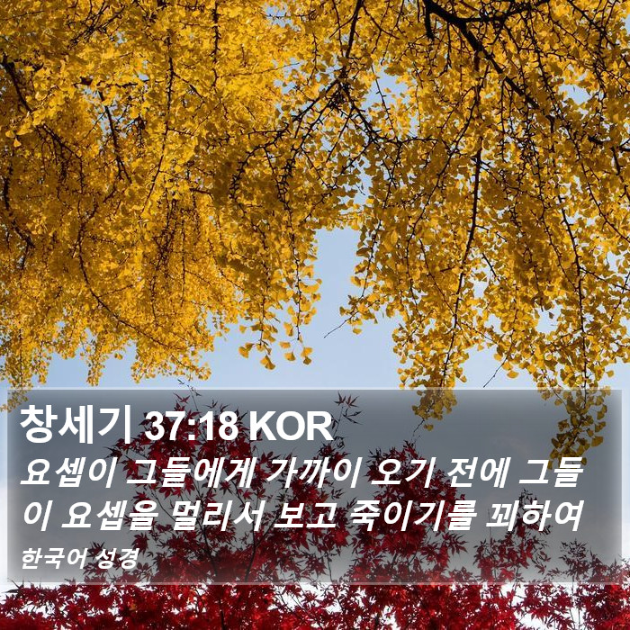 창세기 37:18 KOR Bible Study