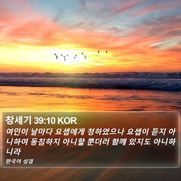 창세기 39:10 KOR Bible Study