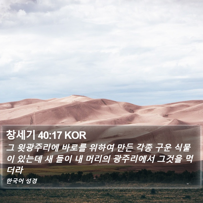 창세기 40:17 KOR Bible Study