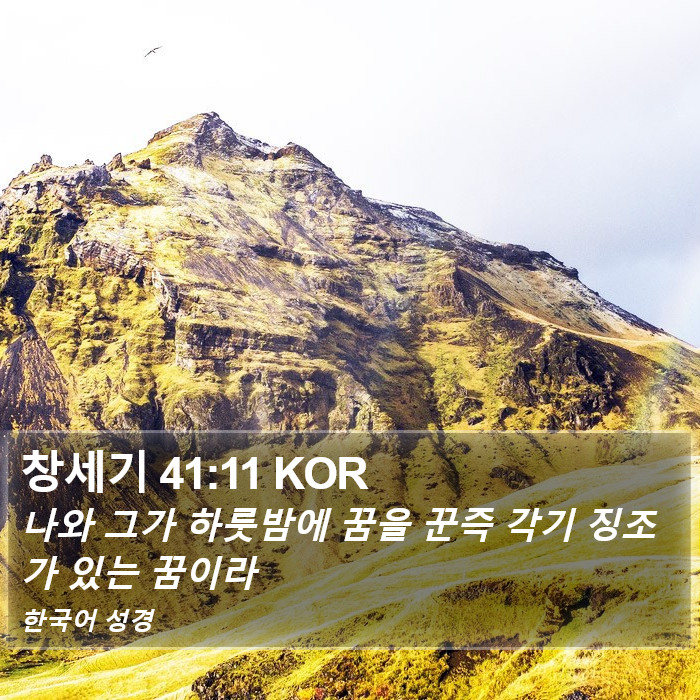 창세기 41:11 KOR Bible Study