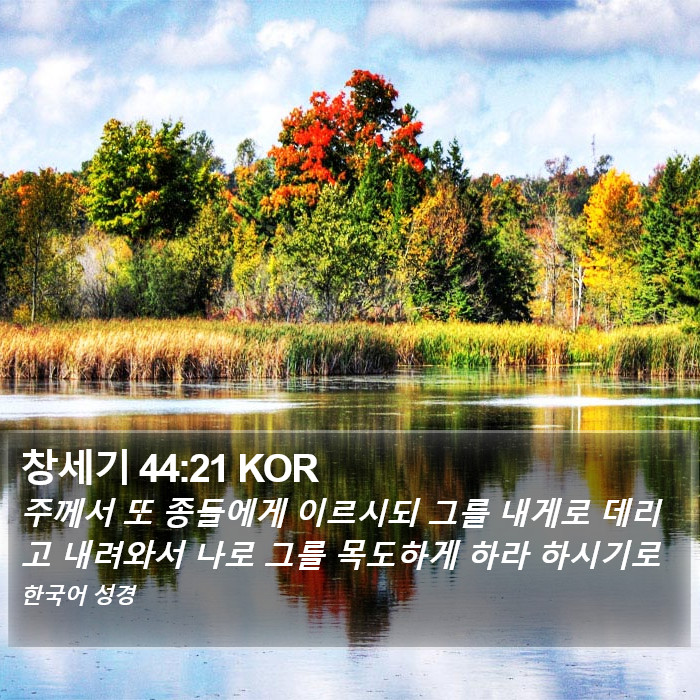 창세기 44:21 KOR Bible Study