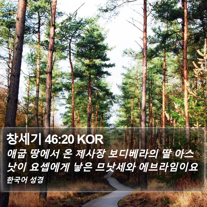 창세기 46:20 KOR Bible Study