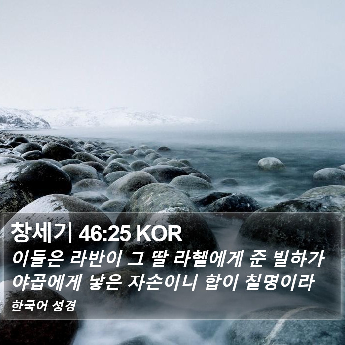 창세기 46:25 KOR Bible Study