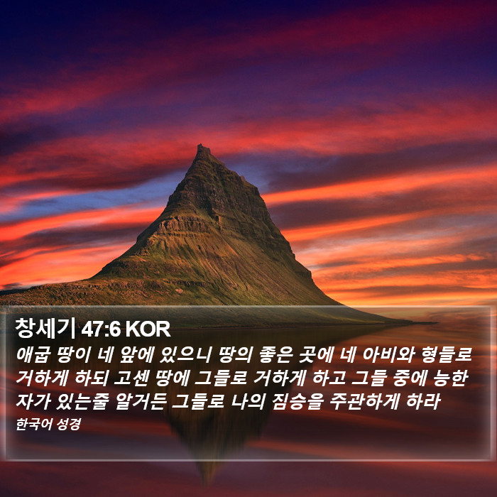 창세기 47:6 KOR Bible Study