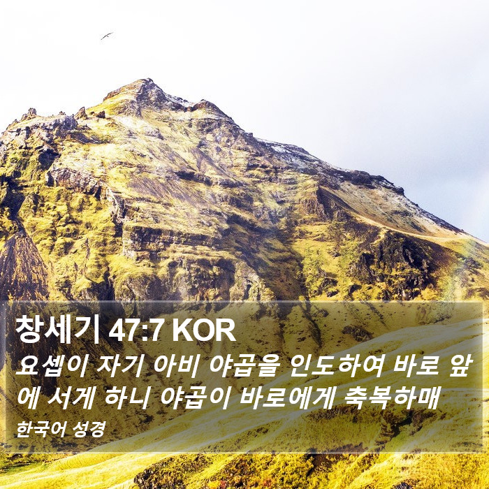 창세기 47:7 KOR Bible Study