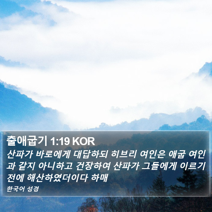 출애굽기 1:19 KOR Bible Study