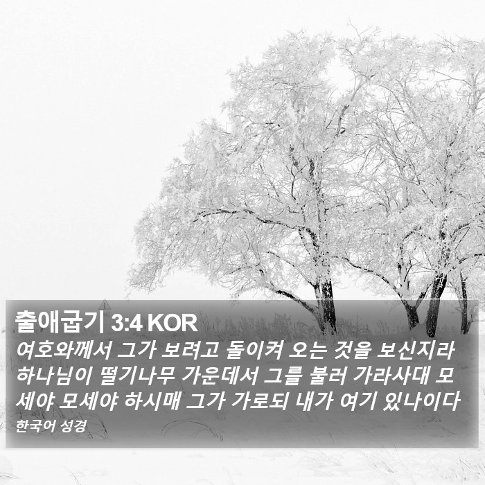 출애굽기 3:4 KOR Bible Study