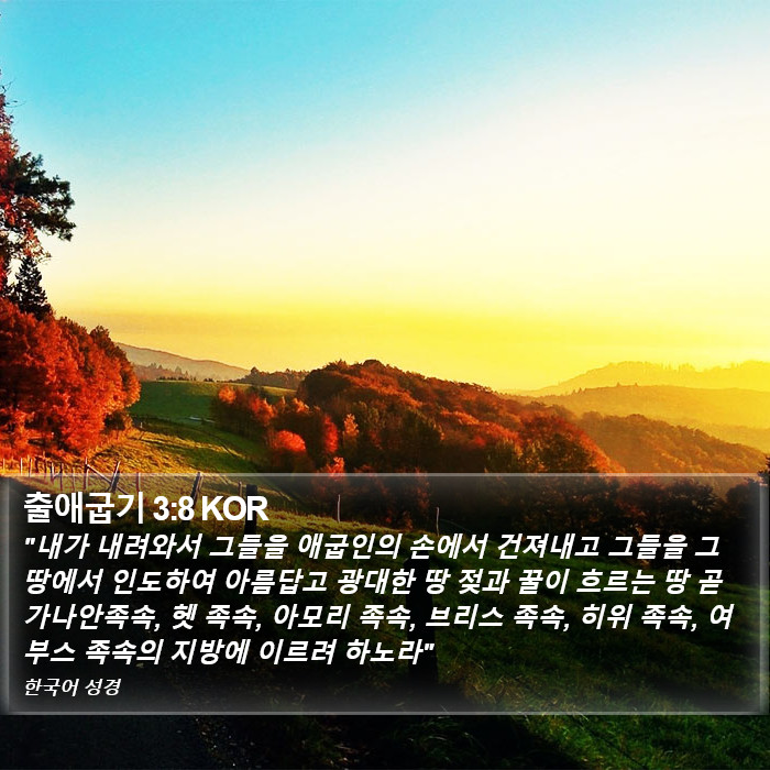 출애굽기 3:8 KOR Bible Study