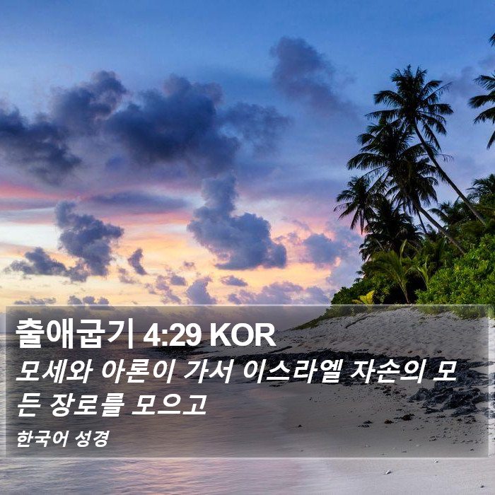 출애굽기 4:29 KOR Bible Study