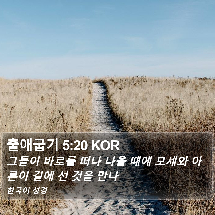 출애굽기 5:20 KOR Bible Study