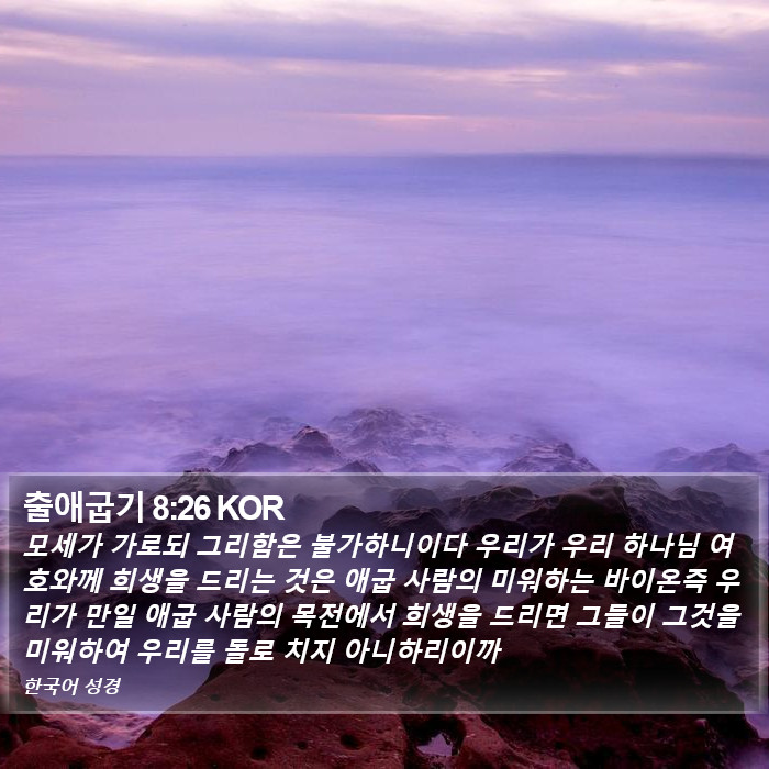 출애굽기 8:26 KOR Bible Study