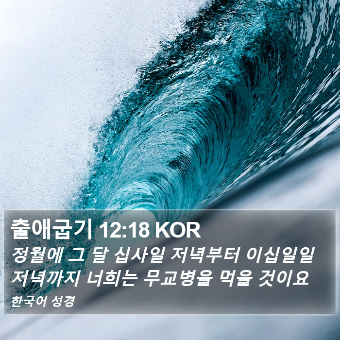 출애굽기 12:18 KOR Bible Study