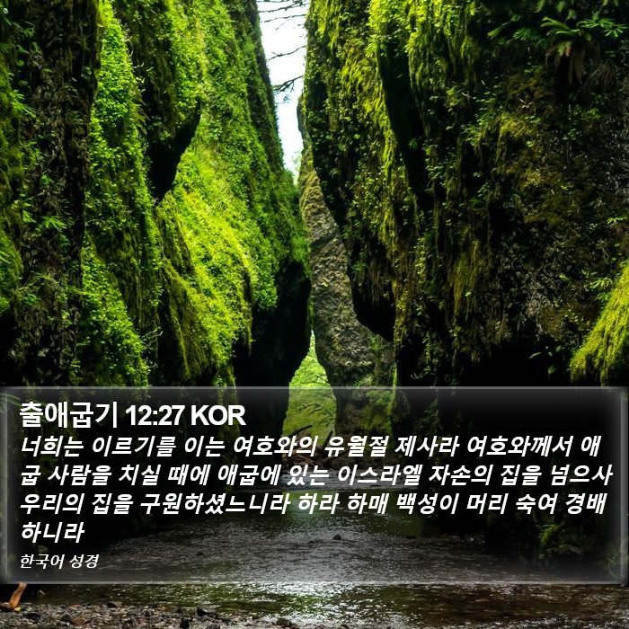 출애굽기 12:27 KOR Bible Study