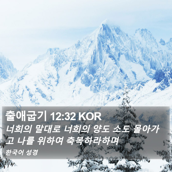 출애굽기 12:32 KOR Bible Study