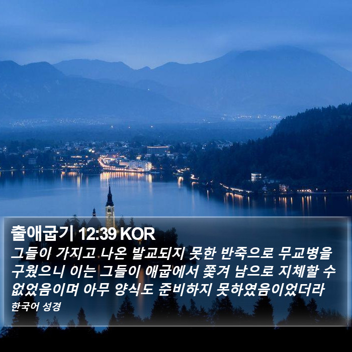 출애굽기 12:39 KOR Bible Study