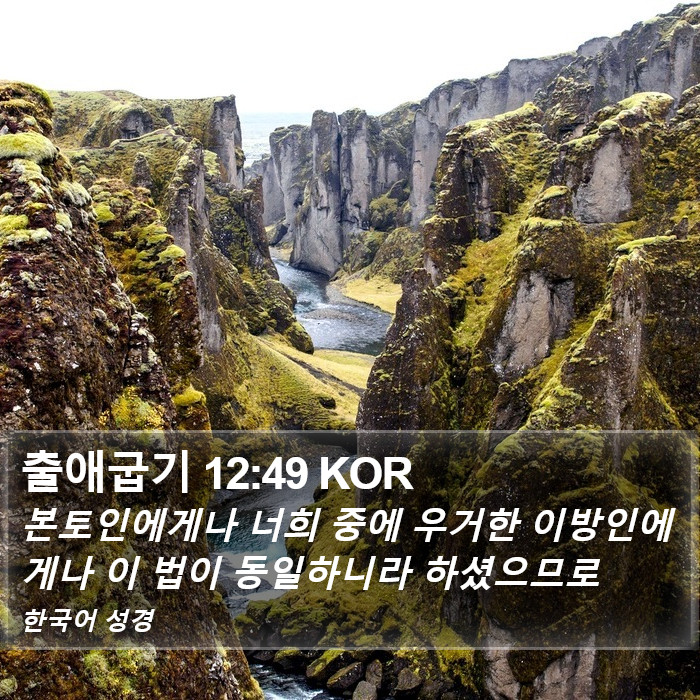 출애굽기 12:49 KOR Bible Study