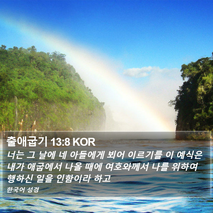 출애굽기 13:8 KOR Bible Study