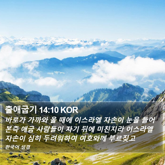 출애굽기 14:10 KOR Bible Study