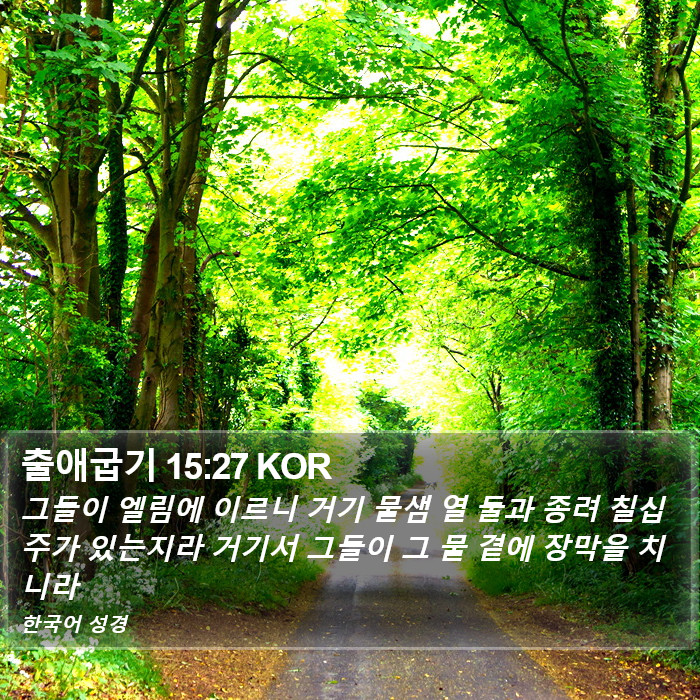 출애굽기 15:27 KOR Bible Study