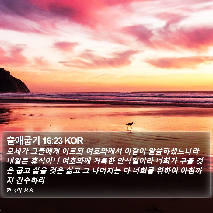 출애굽기 16:23 KOR Bible Study