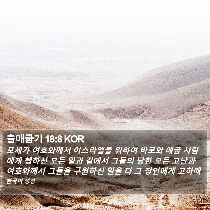 출애굽기 18:8 KOR Bible Study