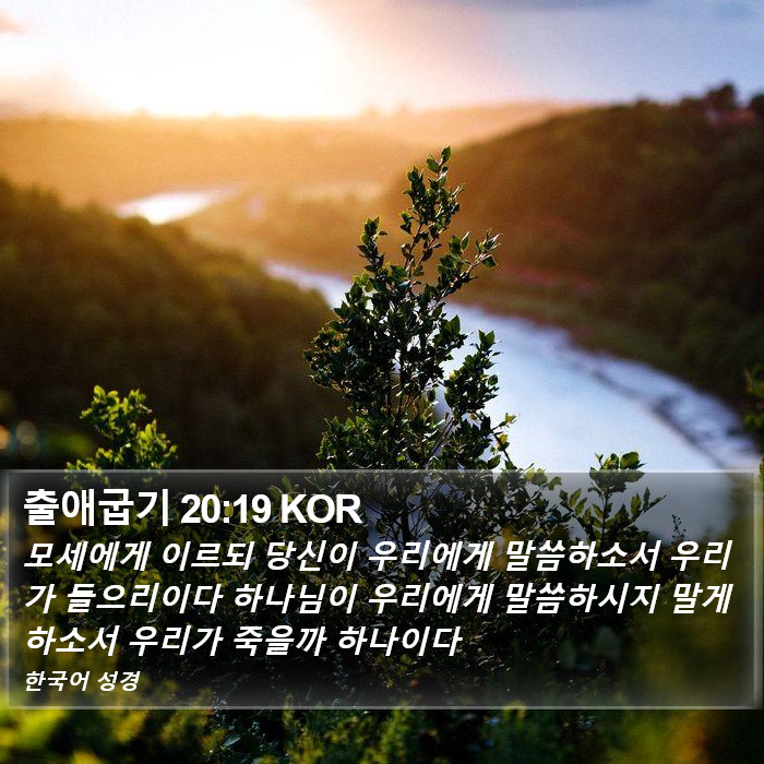 출애굽기 20:19 KOR Bible Study