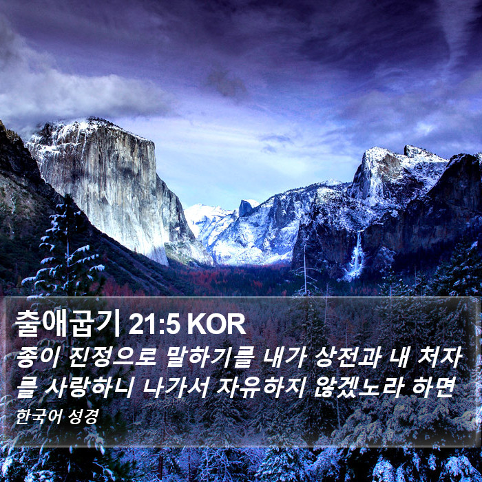 출애굽기 21:5 KOR Bible Study