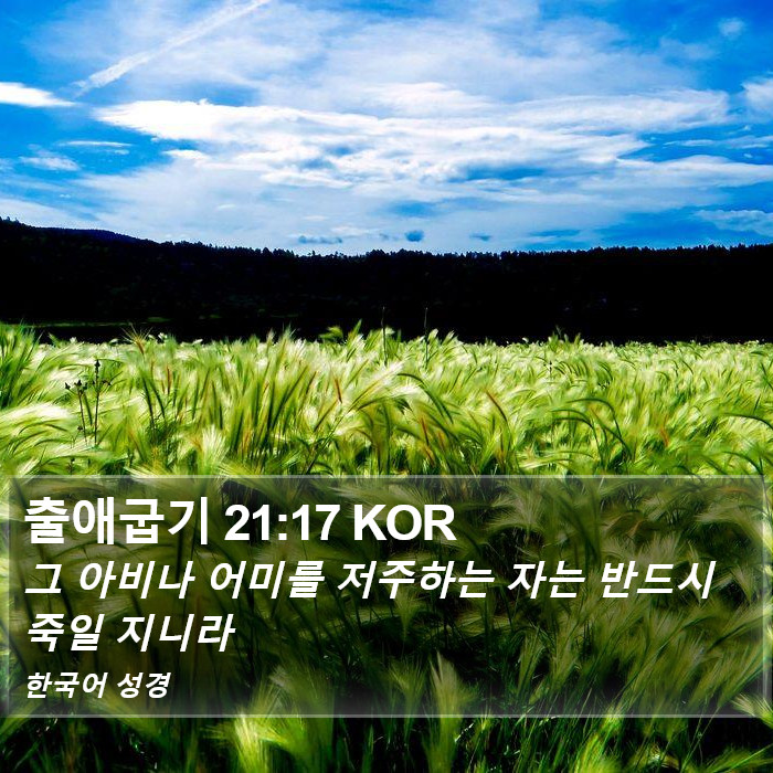 출애굽기 21:17 KOR Bible Study