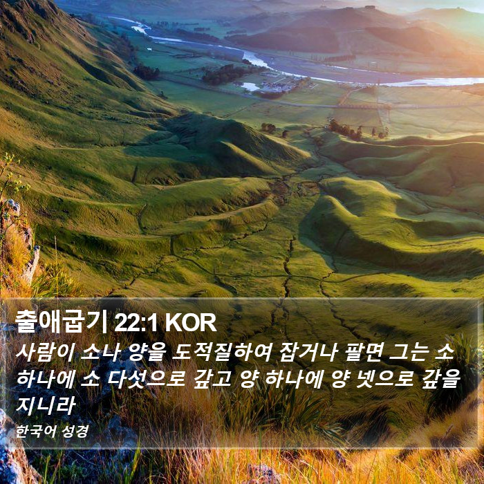 출애굽기 22:1 KOR Bible Study