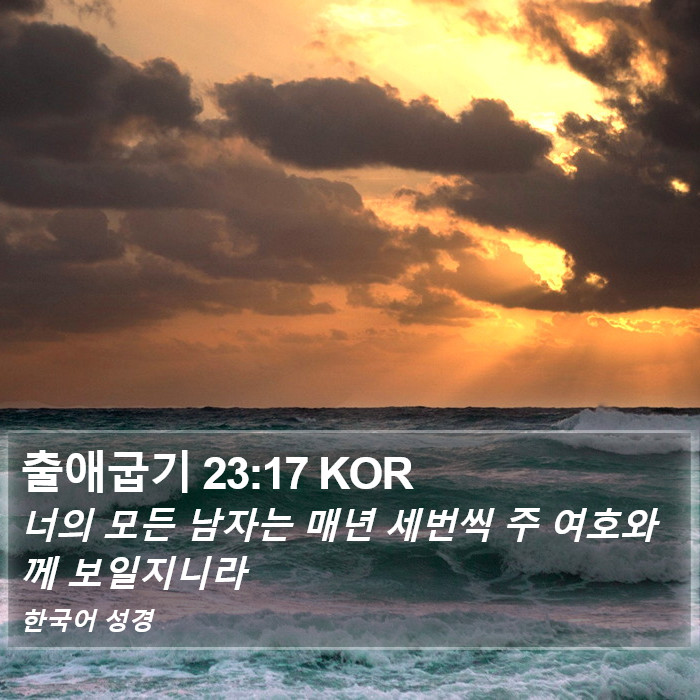 출애굽기 23:17 KOR Bible Study