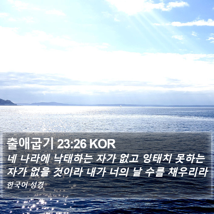 출애굽기 23:26 KOR Bible Study