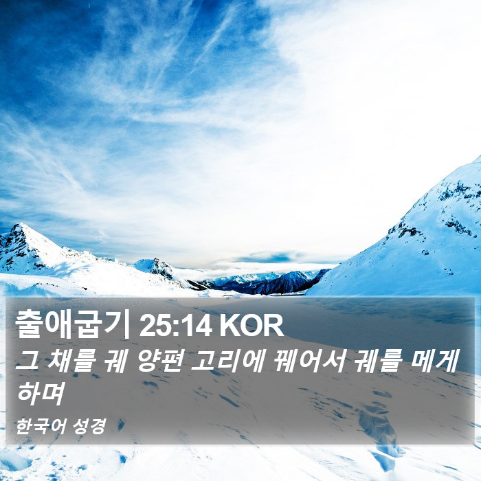 출애굽기 25:14 KOR Bible Study