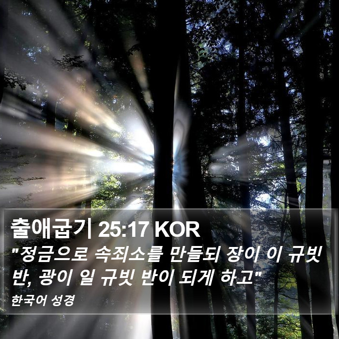 출애굽기 25:17 KOR Bible Study