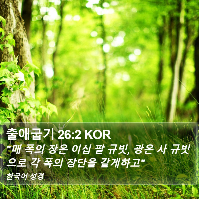 출애굽기 26:2 KOR Bible Study