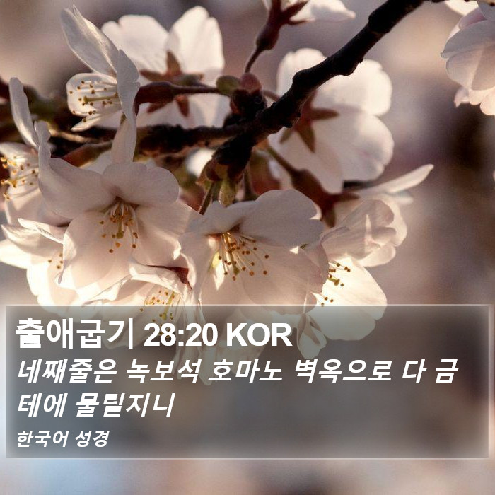 출애굽기 28:20 KOR Bible Study