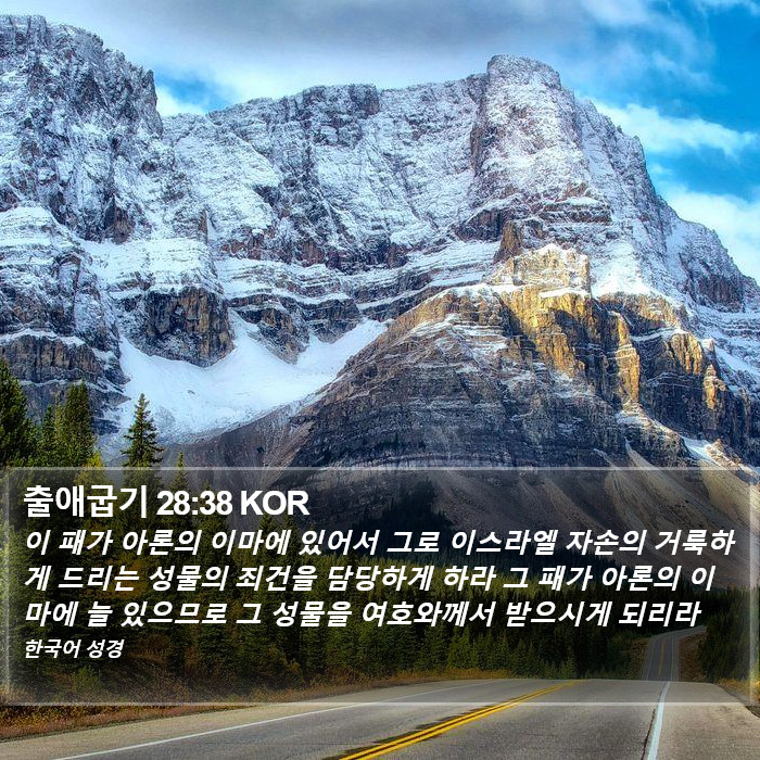 출애굽기 28:38 KOR Bible Study