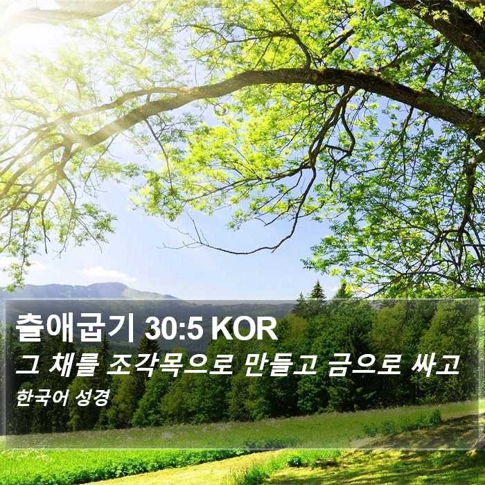 출애굽기 30:5 KOR Bible Study