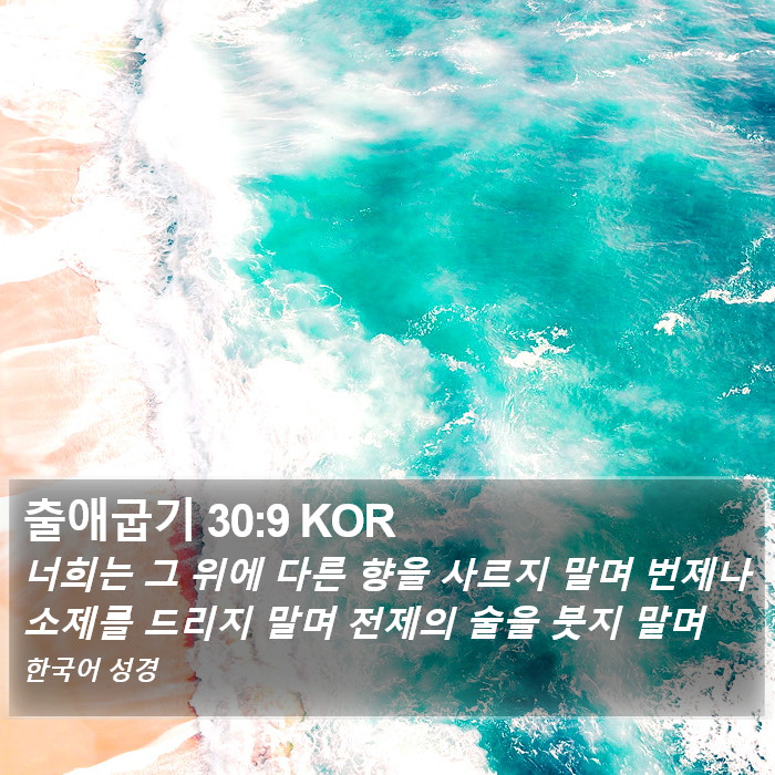 출애굽기 30:9 KOR Bible Study