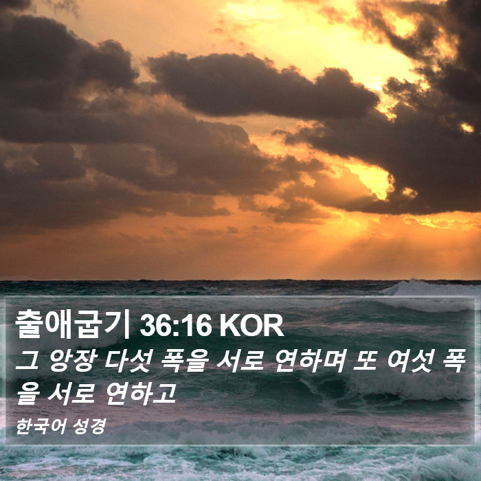 출애굽기 36:16 KOR Bible Study