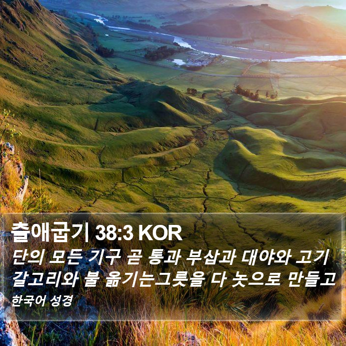 출애굽기 38:3 KOR Bible Study