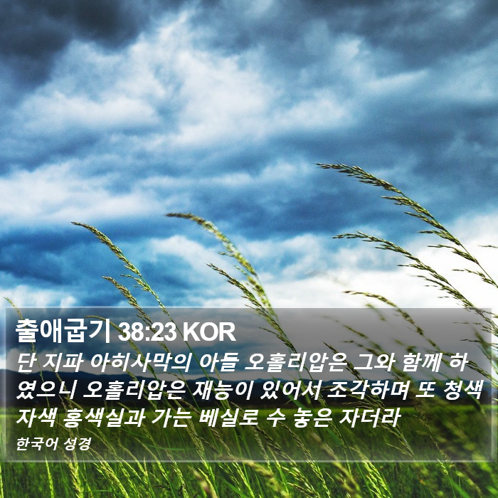 출애굽기 38:23 KOR Bible Study