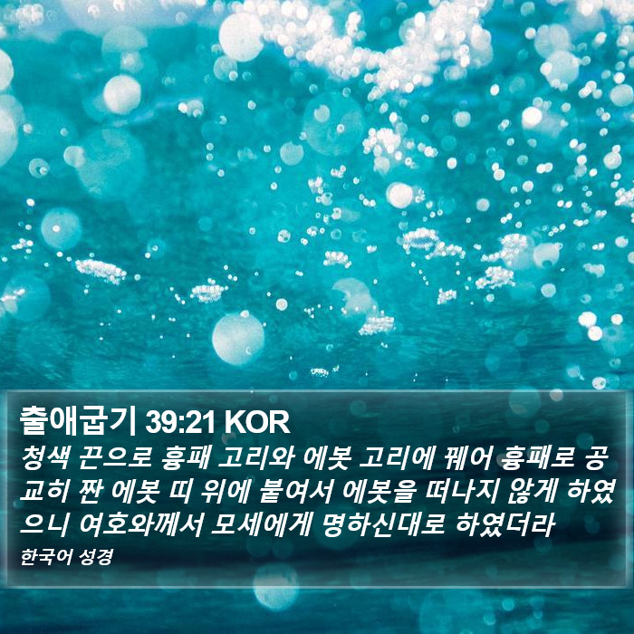 출애굽기 39:21 KOR Bible Study