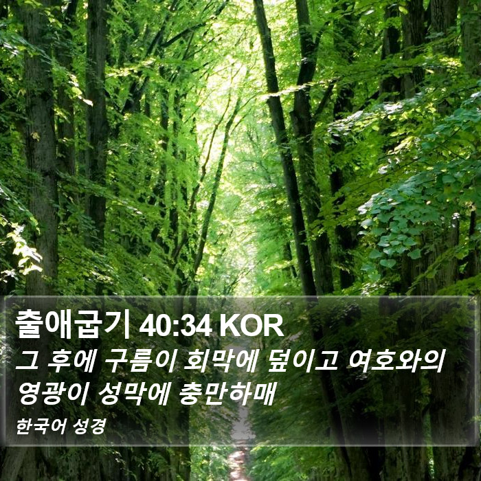 출애굽기 40:34 KOR Bible Study